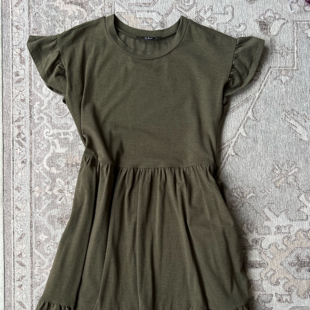 Lulu’s army green tshirt dress